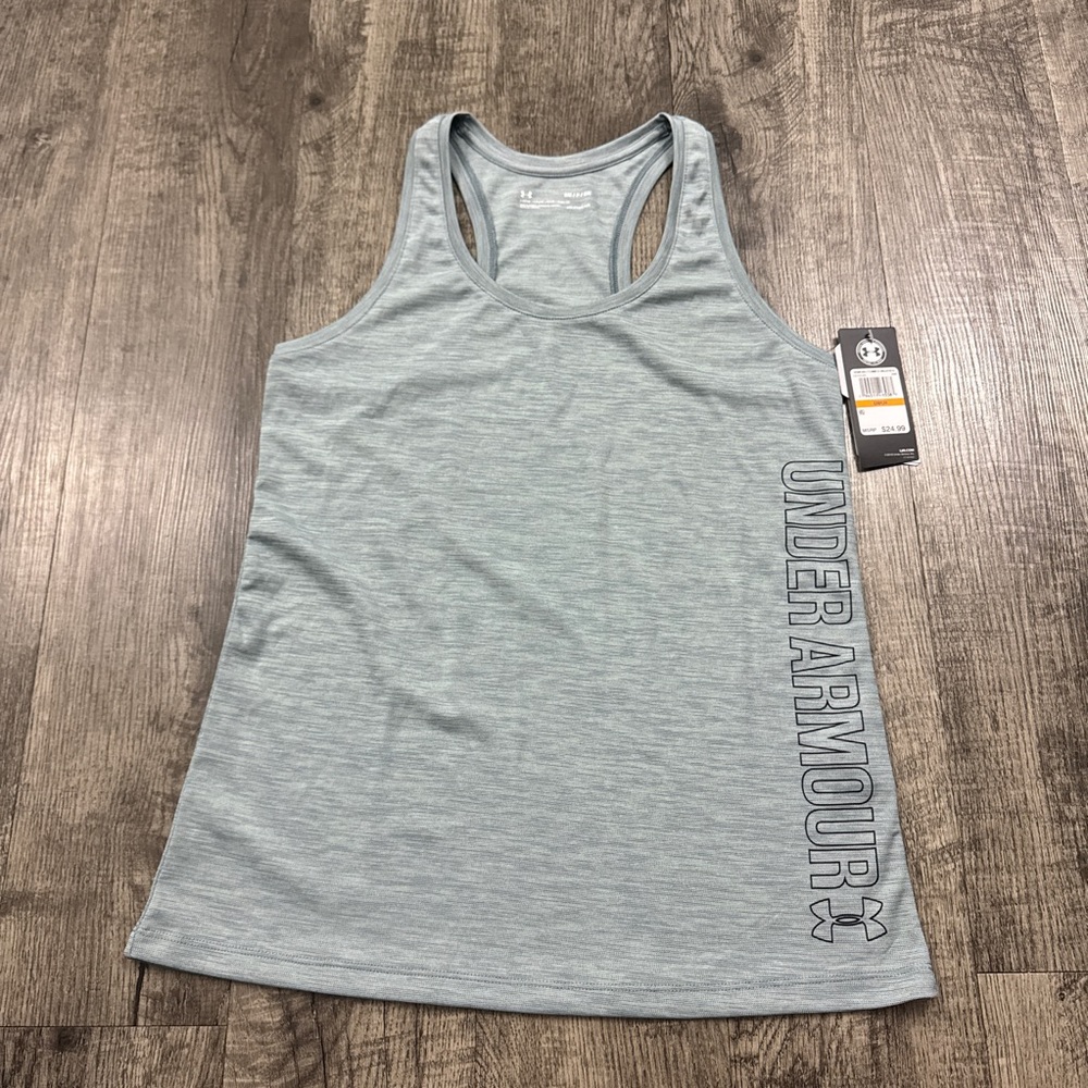 Under Armour Athletic Tank Top Workout Gym Green NWT